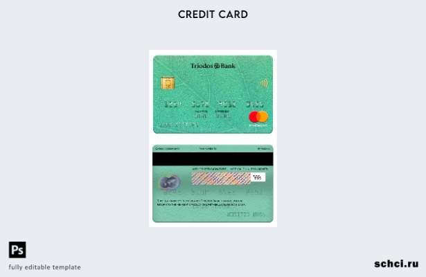 цифровая загрузка шаблона карты Mastercard Triodos Bank в Нидерландах
